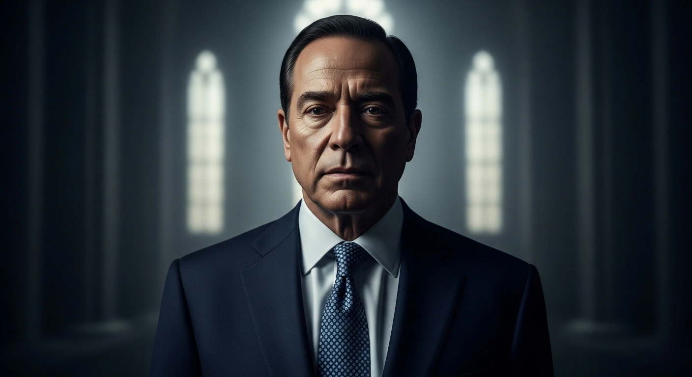 A somber depiction of former CNN anchor Don Lemon, reflecting on his indictment by a Minnesota grand jury on federal charges of conspiracy and interfering with First Amendment rights, stemming from an anti-immigration enforcement protest at Cities Church in St. Paul.