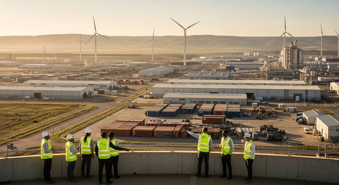 Members of the Portfolio Committee on Trade, Industry and Competition inspect an industrial zone in the Eastern Cape to assess manufacturing growth and economic development.