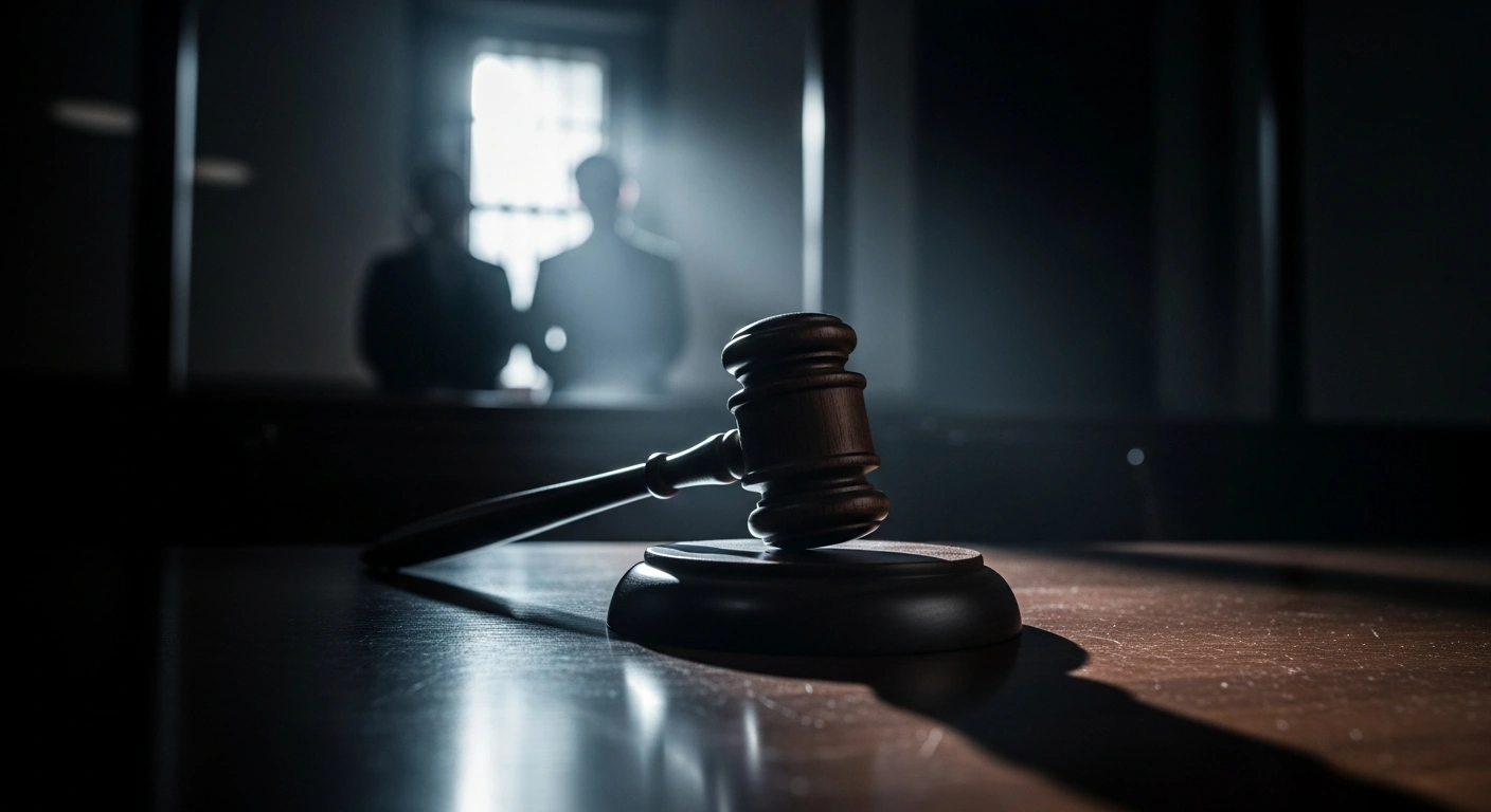 A wooden gavel rests on a courtroom desk as the European Court of Human Rights rules on the politically motivated detention of Kurdish politicians Selahattin Demirtaş and Figen Yüksekdağ.