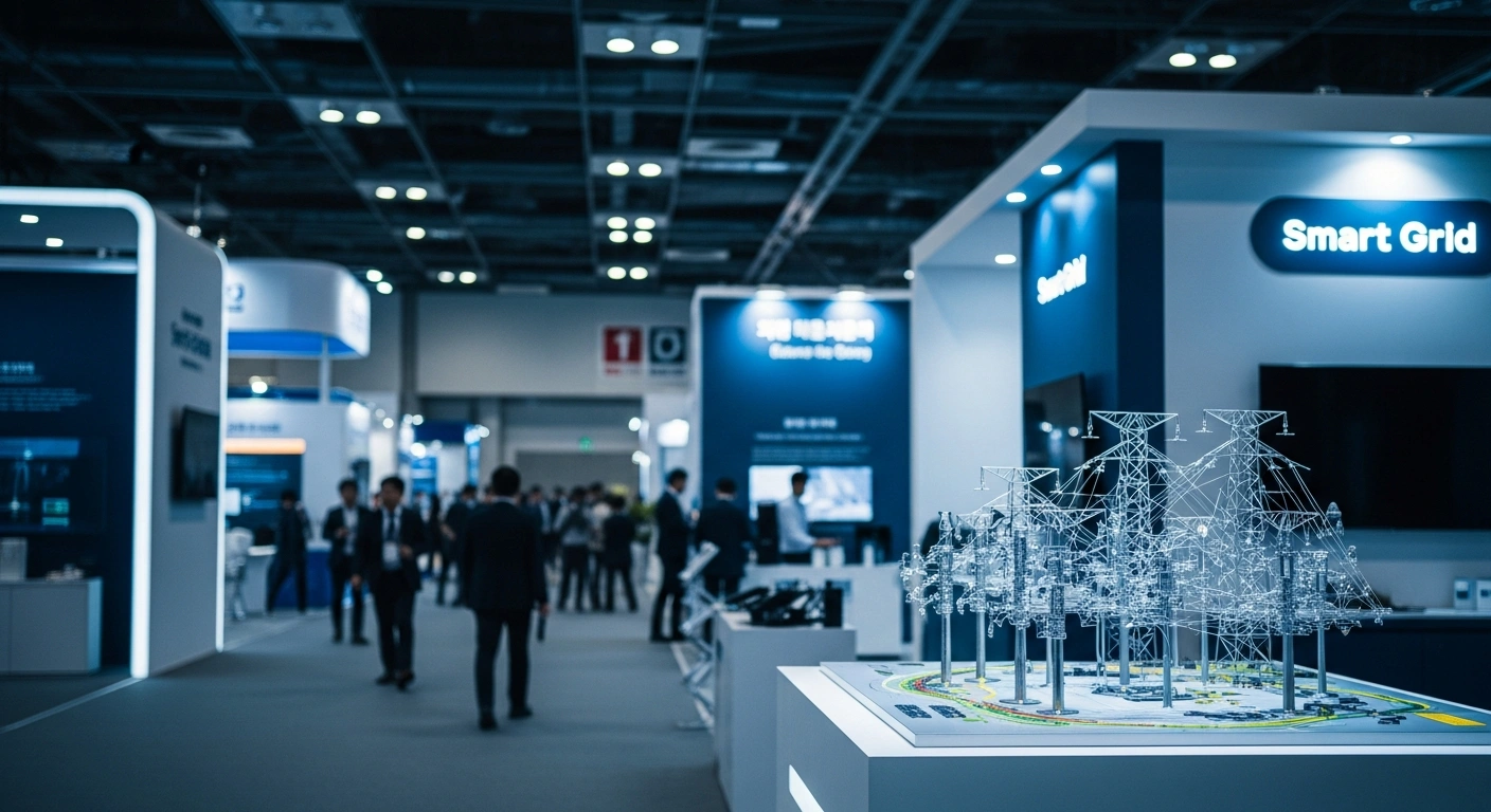The Electric Power Tech Korea 2026 exhibition displays advanced smart grid solutions and sustainable energy technology at the COEX Convention Center in Seoul.