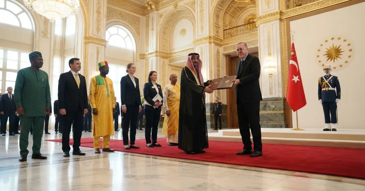 President Erdogan Receives Credentials from Five New Ambassadors in Ankara