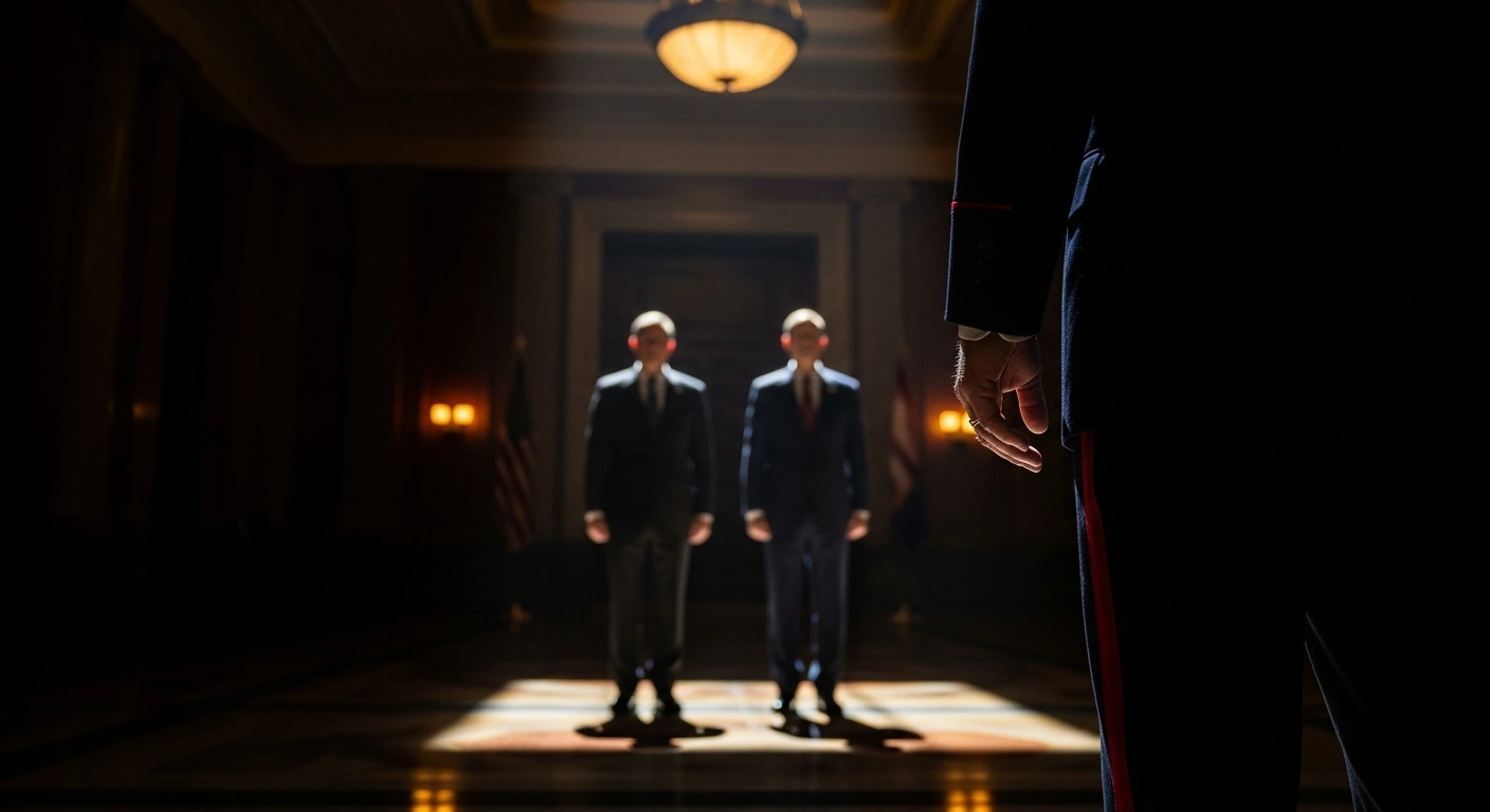 A formal scene depicting Turkish President Recep Tayyip Erdogan announcing the appointments of Akin Gurlek as the new Justice Minister and Mustafa Ciftci as the new Interior Minister, replacing Yilmaz Tunc and Ali Yerlikaya respectively, as published in the Official Gazette.