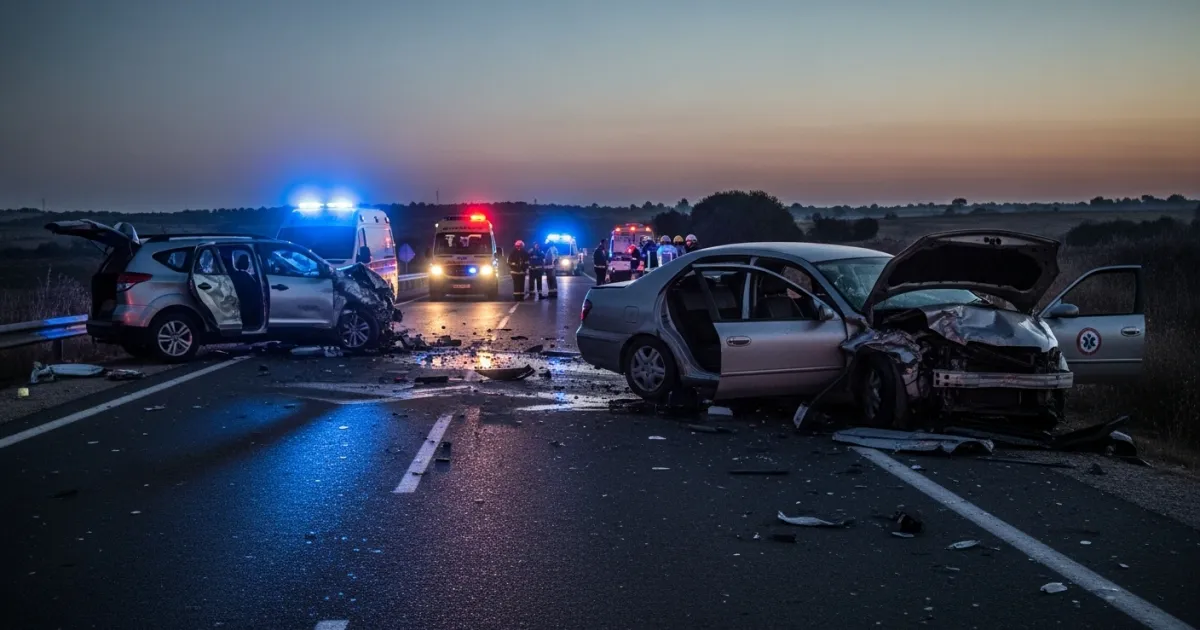 Man Killed, Six Injured in Multi-Vehicle Collision Near Kibbutz Ginegar