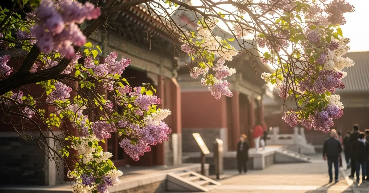 Beijing's Fayuan Temple Draws Crowds for Annual Lilac Bloom