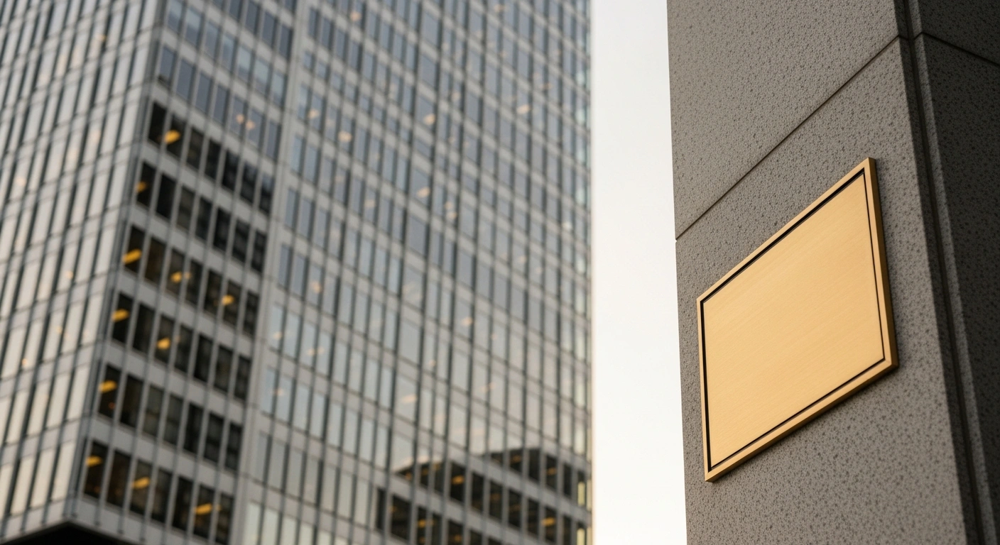 A modern financial building exterior represents the FDIC proposal to raise the asset threshold for large banking institutions to thirty billion dollars.