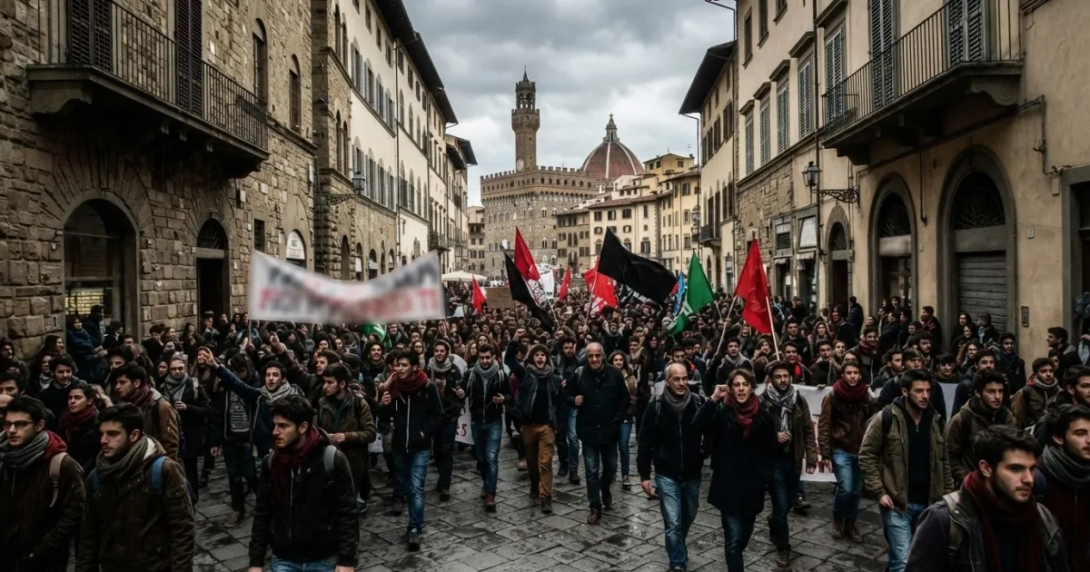Students and Faculty Protest Against Minister Valditara in Florence