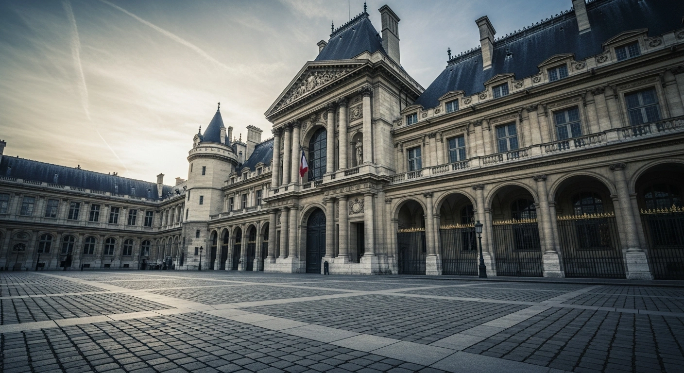 A historic government building in France represents the fiscal challenges facing the nation's social security system as it seeks to balance its budget.