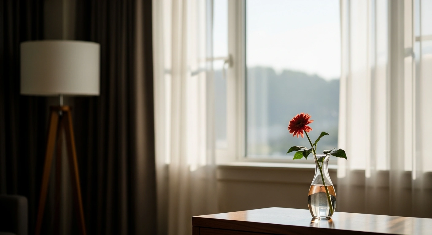 A serene room with soft morning light represents the legislative shift in French end-of-life policy regarding aid in dying.