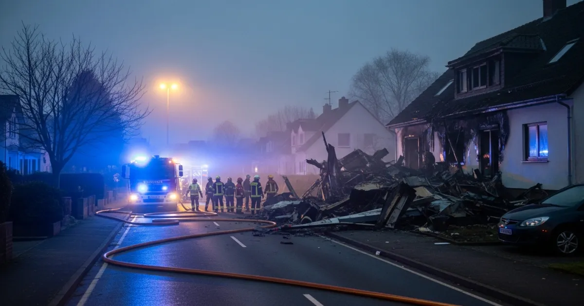 Small Plane Crashes into Residential Home in Ganderkesee, Germany