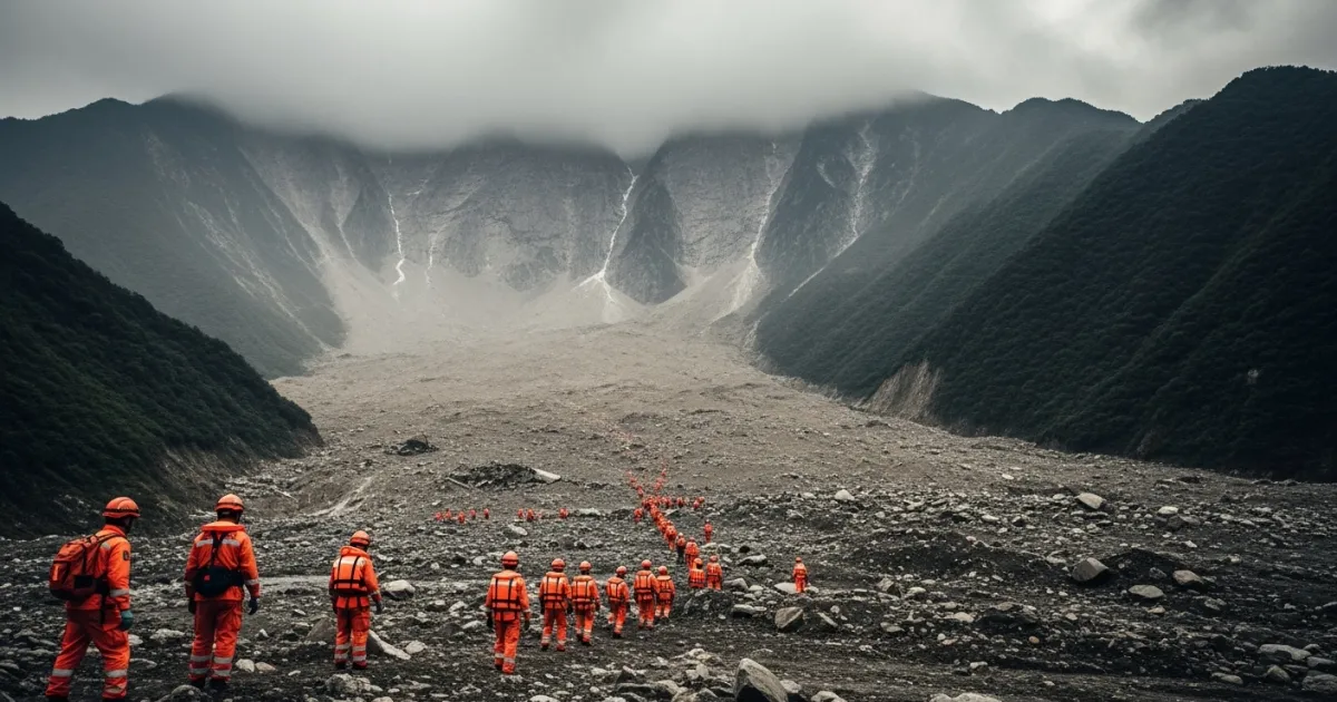Emergency Rescue Underway Following Major Landslide in China's Gansu Province
