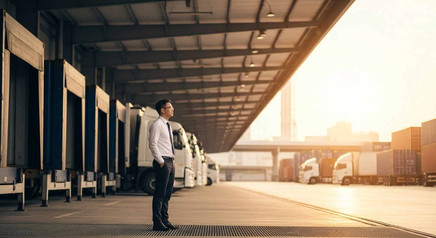 A logistics manager oversees a busy shipping terminal as Gaston Schul expands its operations through the acquisition of Parodi Forwarding S.r.l.