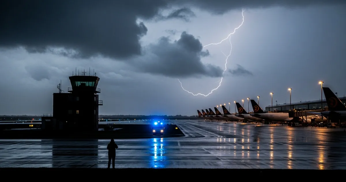 Severe Thunderstorms Force Temporary Suspension of Flights at London Gatwick Airport