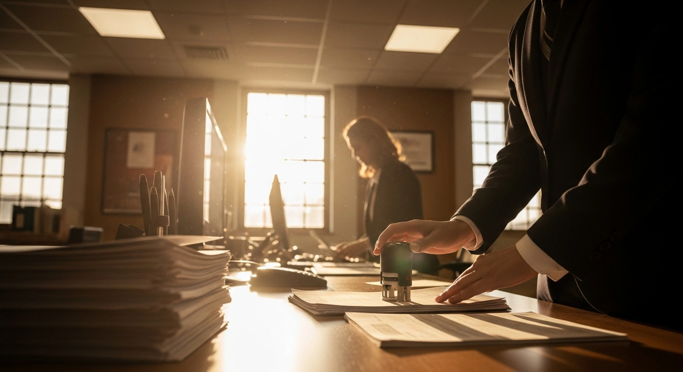 A German consulate official processes student visa applications to accelerate the arrival of international students for the upcoming academic semester.