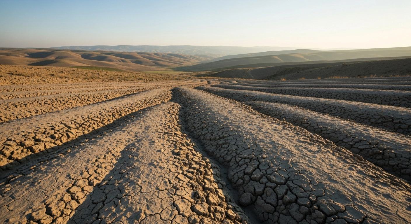 A peaceful, sunlit landscape near Gönen in Turkey's Balıkesir province following a minor magnitude 1.9 earthquake.