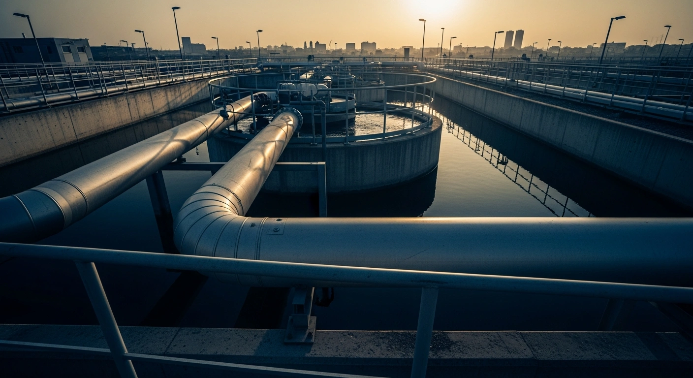 The Guandu Water Treatment Plant in Brazil undergoes scheduled maintenance to ensure infrastructure integrity for Rio de Janeiro.