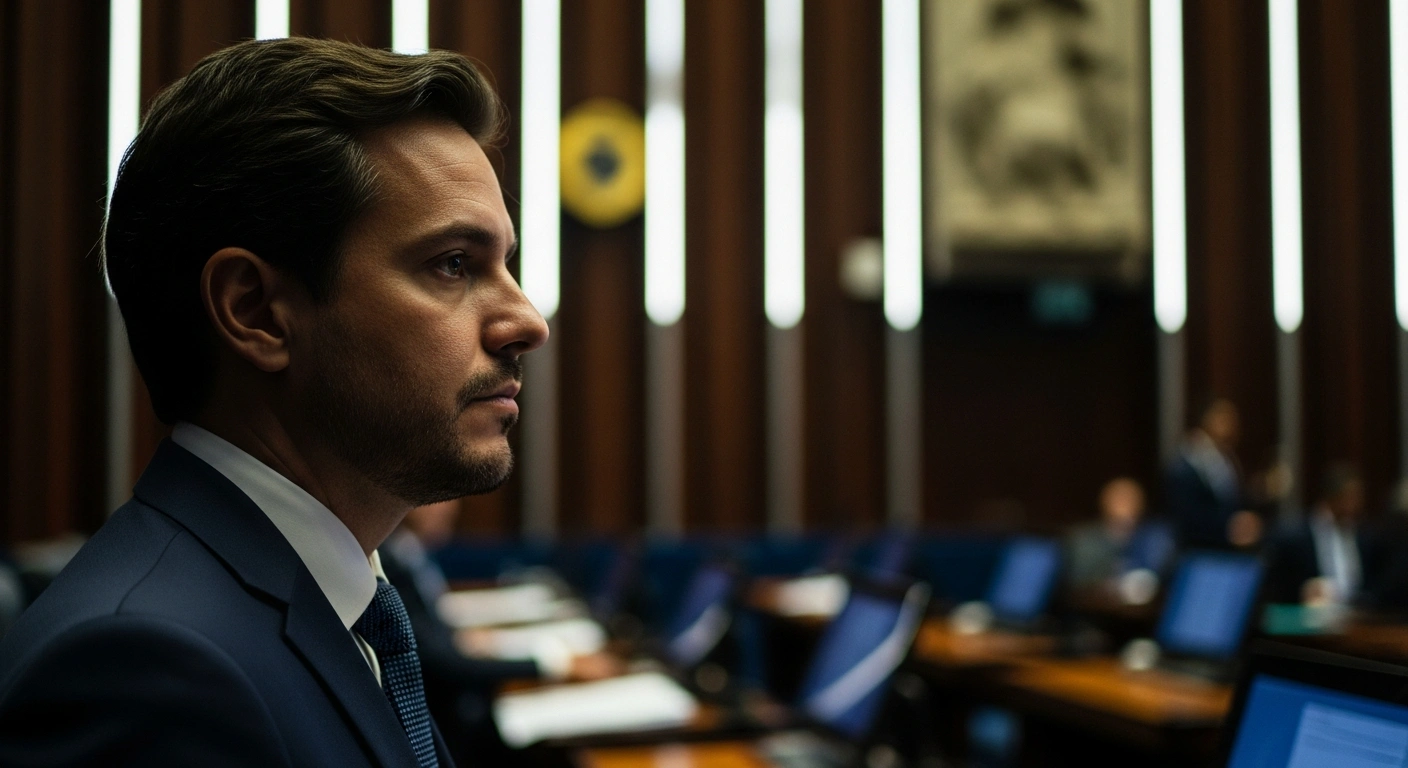 Federal deputy Guilherme Boulos stands in the Brazilian National Congress as a key political ally of President Lula da Silva.