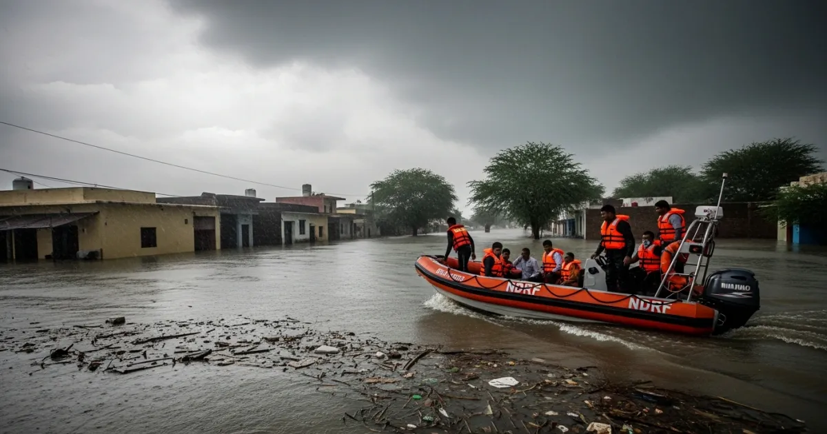 Severe Monsoon Floods Displace Thousands Across Gujarat