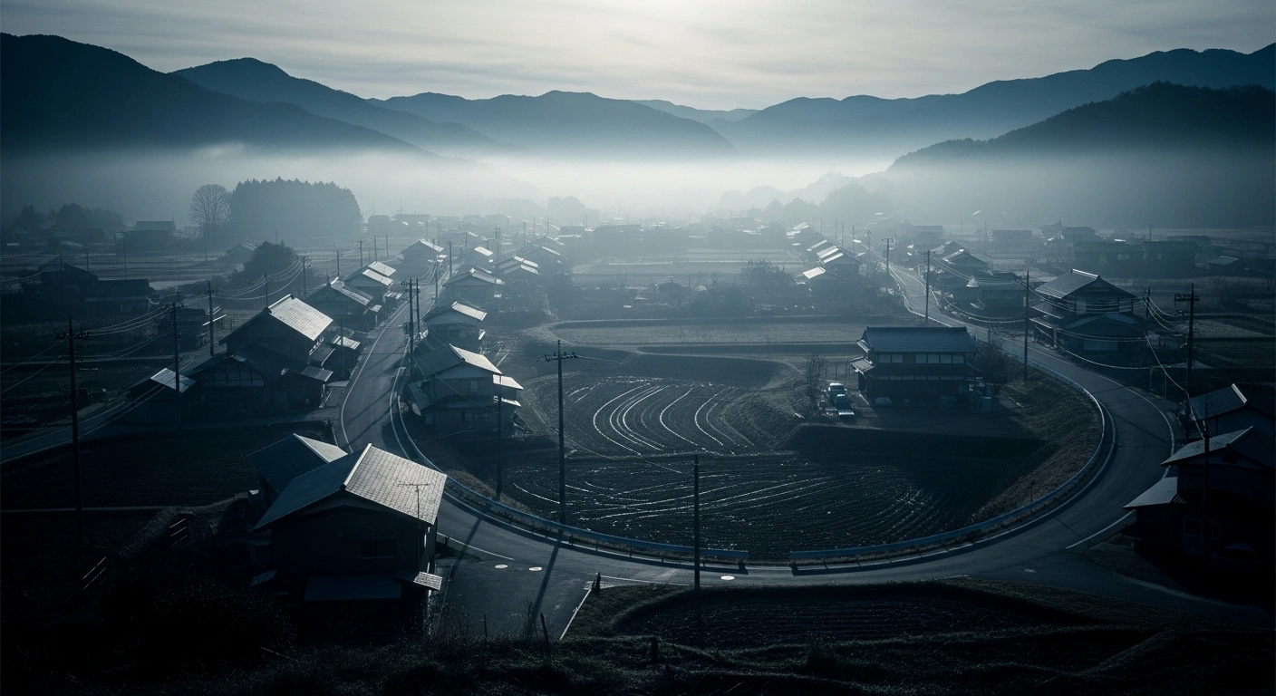 A peaceful village in Gunma Prefecture, Japan, is shown after a magnitude 4.4 earthquake occurred in the region.