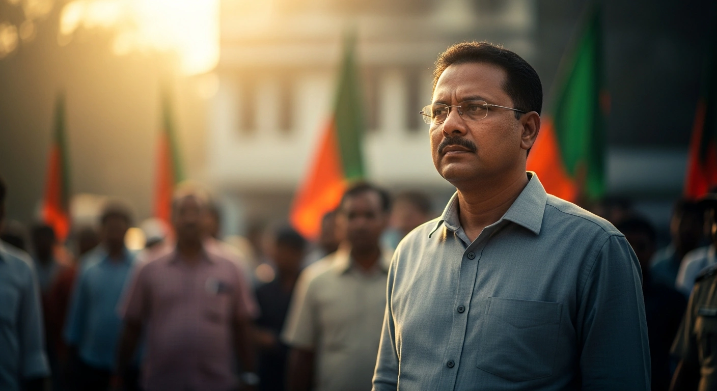 Chief Minister Himanta Biswa Sarma stands confidently as the Bharatiya Janata Party prepares for the upcoming Assam assembly elections.