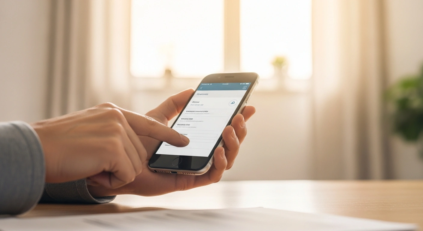 A parent uses the eHealth mobile application on a smartphone to provide digital consent for a school influenza vaccination.