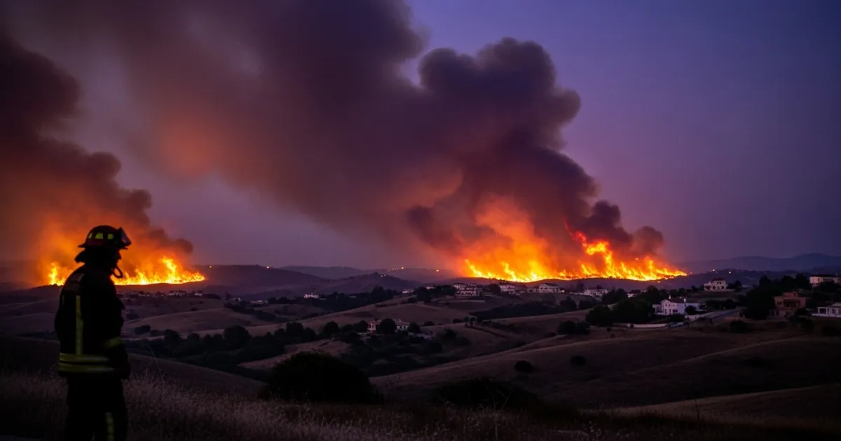 Wildfires Force Evacuations Across Huelva, Spain