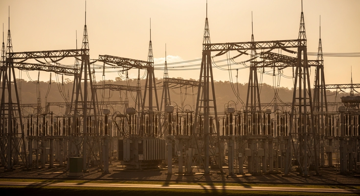 A modern electrical substation in Brazil represents the infrastructure managed by Neoenergia during Iberdrola's formal takeover bid.