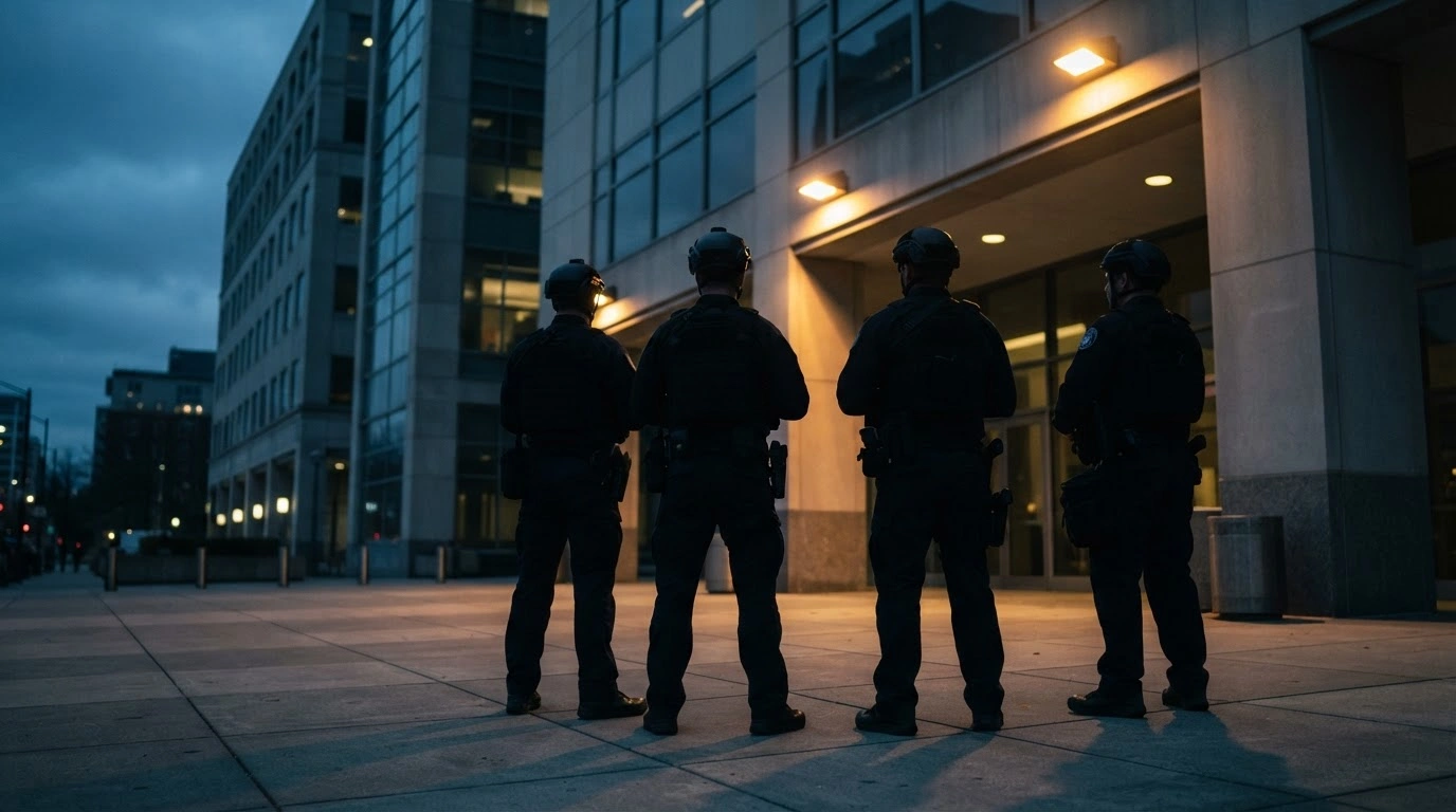 Federal law enforcement officers conduct a targeted enforcement operation to arrest individuals with criminal convictions as part of a public safety initiative.