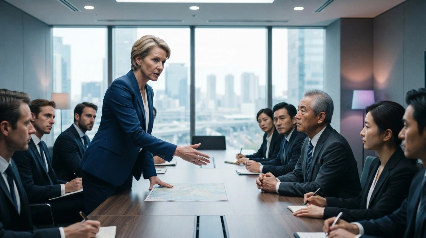 Icelandic Minister for Foreign Affairs Thórdís Kolbrún Reykfjörd Gylfadóttir meets with officials during a diplomatic visit to China to discuss bilateral relations.