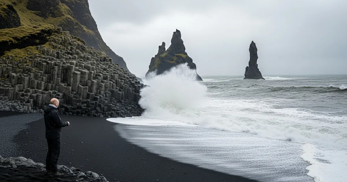 Reynisfjara Black Sand Beach Undergoing Significant Erosion in Iceland
