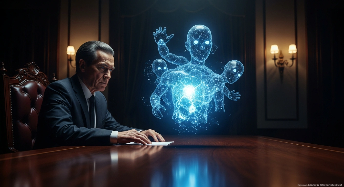 A visual representation of India's Ministry of Electronics and Information Technology (MeitY) scrutinizing a digital entity representing social media platform X's Grok AI service, highlighting the government's dissatisfaction and potential legal action over the misuse and dissemination of unlawful content.