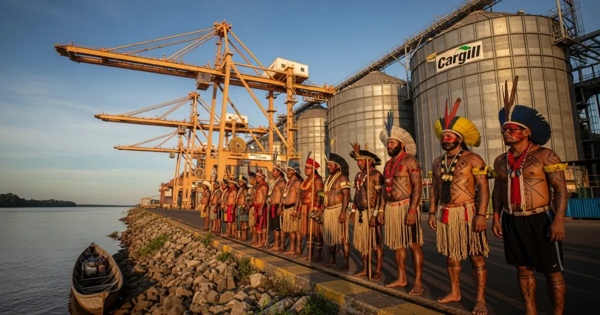 Indigenous Protesters Occupy Cargill Terminal in Brazil, Demanding Ban on Amazon Dredging