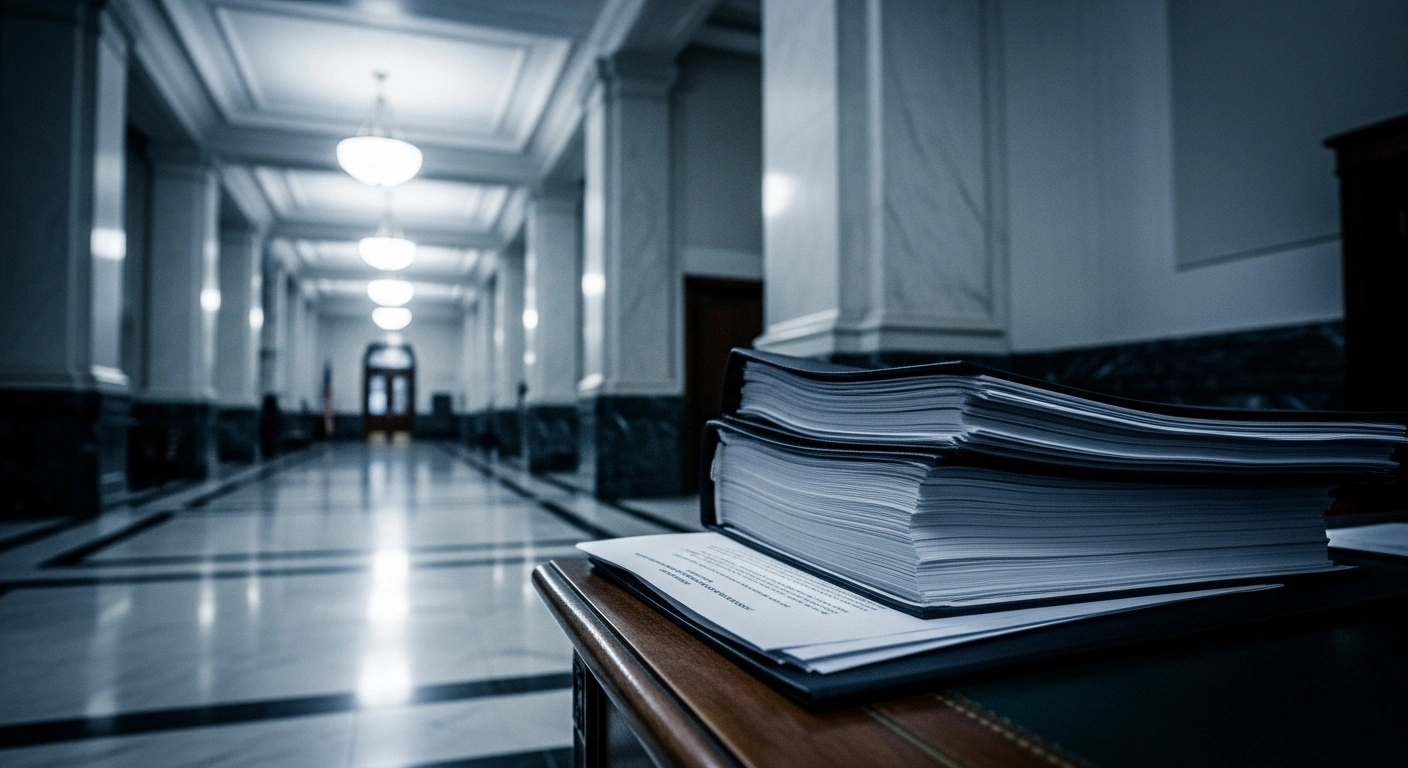 A professional government office setting representing the official records that confirm no change in leadership for the United States intelligence community.