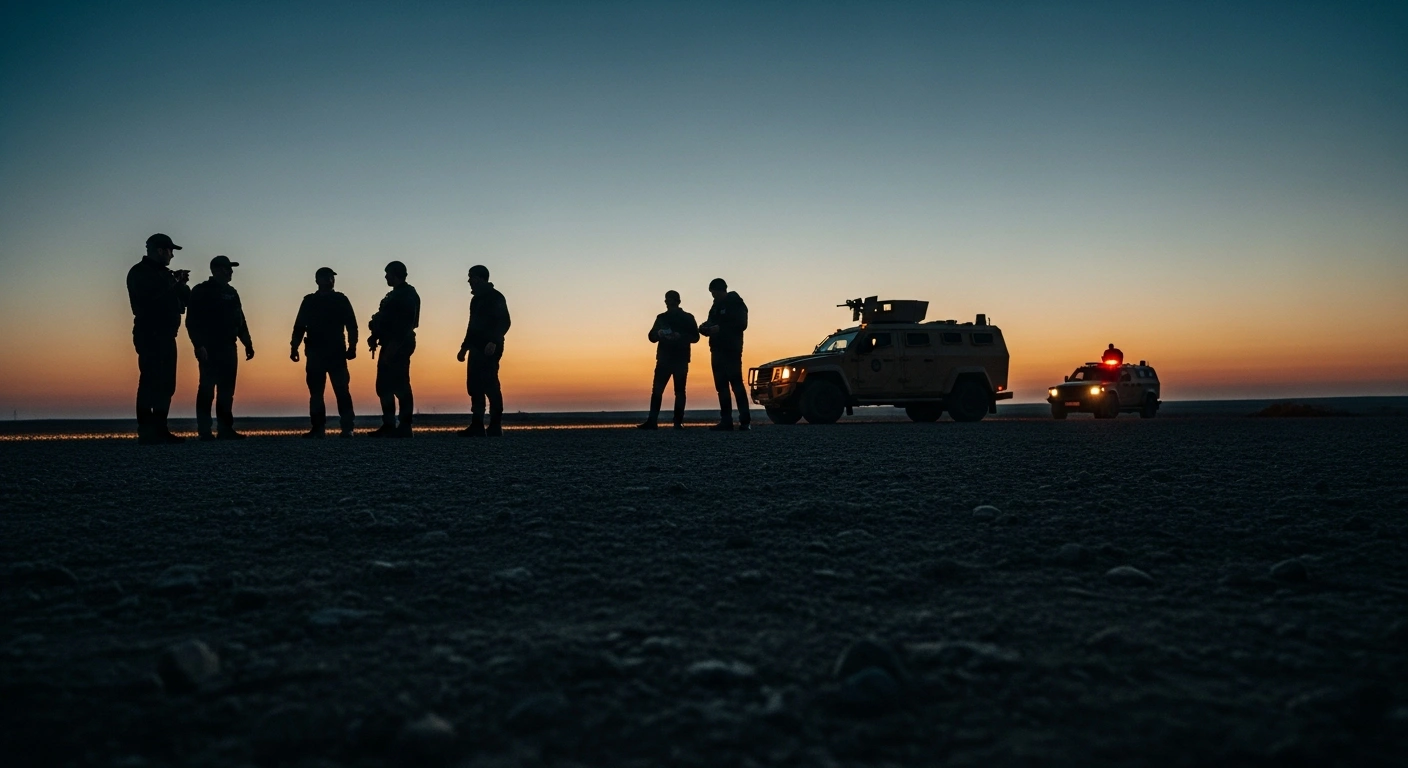 Iranian security forces conduct an investigation in the West Azerbaijan province following the arrest of individuals accused of espionage.