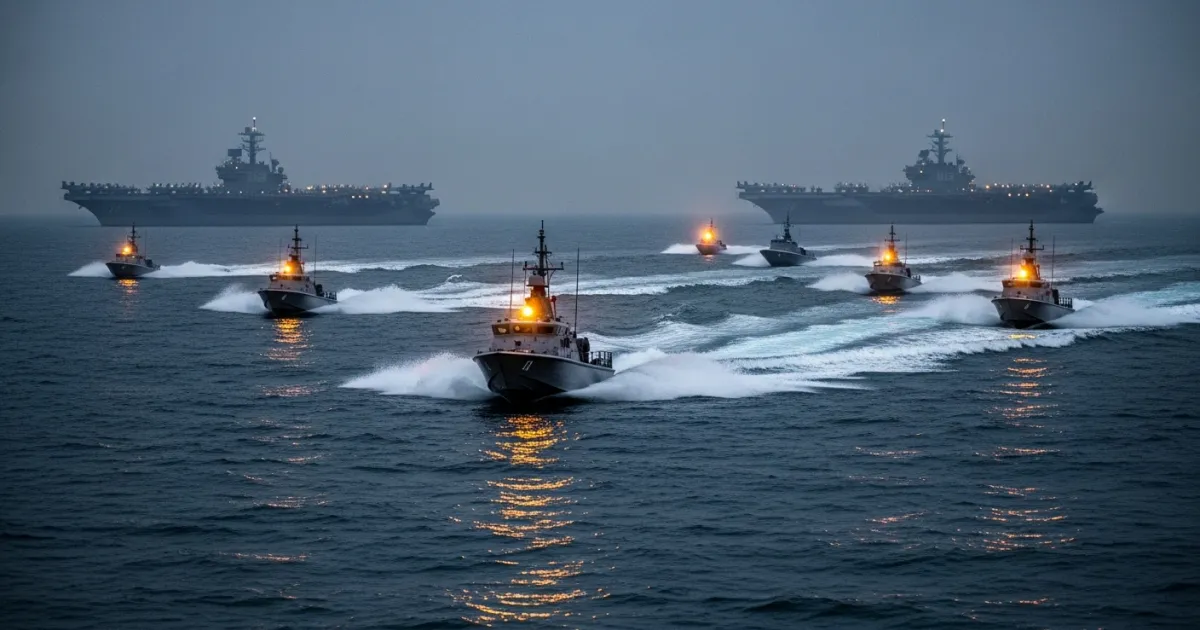 Iran's Revolutionary Guard Conducts Naval Drills in Strait of Hormuz Amidst Nuclear Talks and US Military Buildup