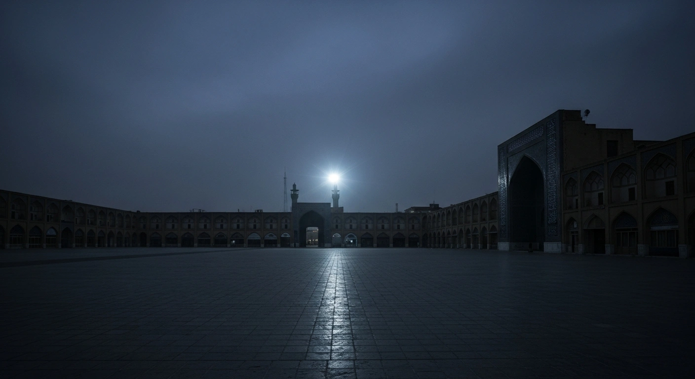 A somber scene in Isfahan depicts the aftermath of the execution of two political detainees during the January 2026 uprising in Iran.