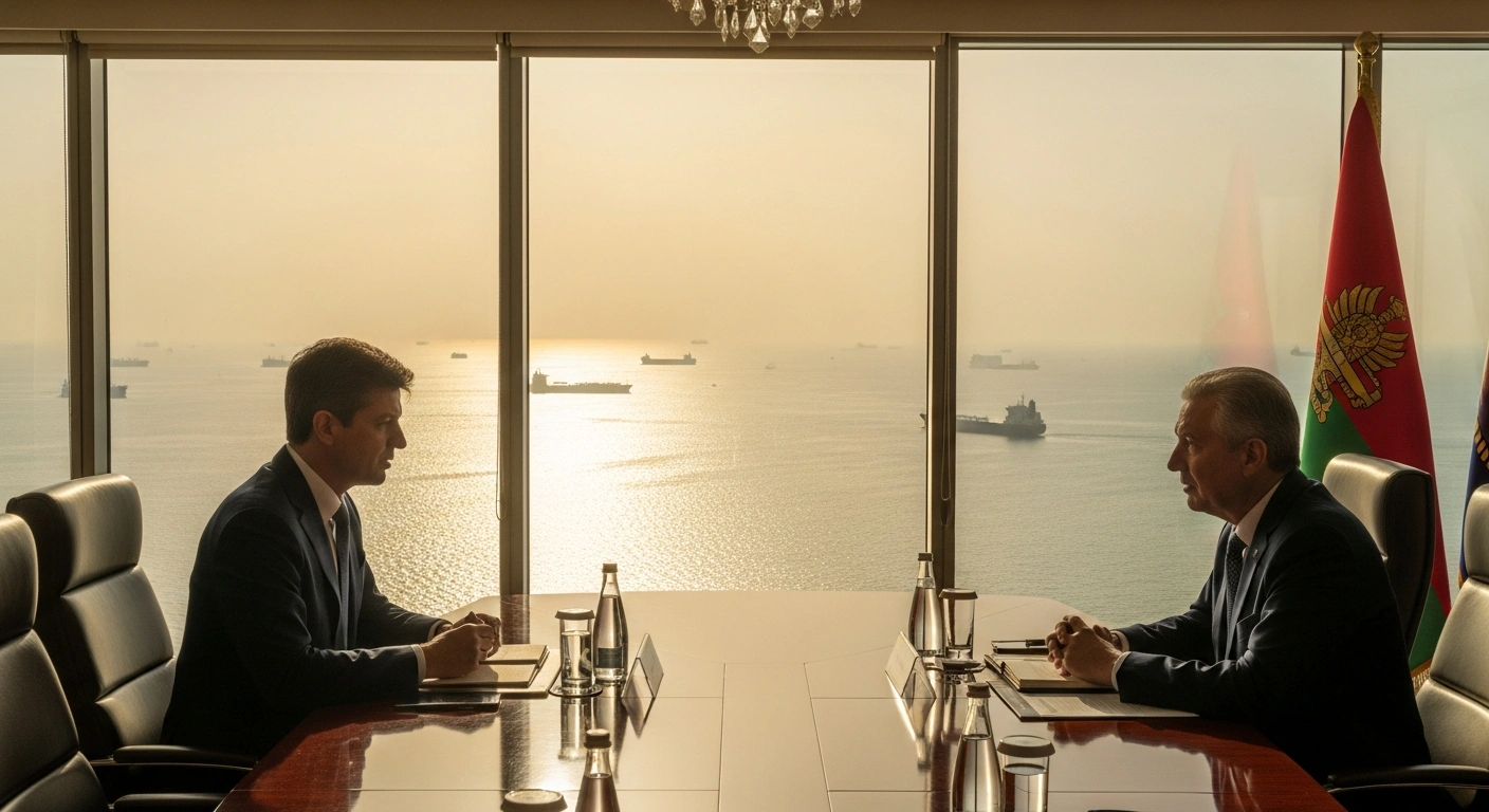 Iranian Foreign Minister Abbas Araghchi meets with Omani officials in Muscat to discuss regional stability and the security of the Strait of Hormuz.