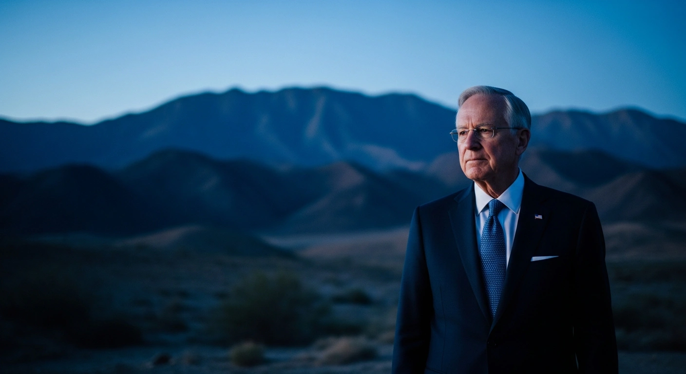 Iranian President Masoud Pezeshkian stands in front of a mountainous landscape, representing Iran's commitment to border defense and regional stability.