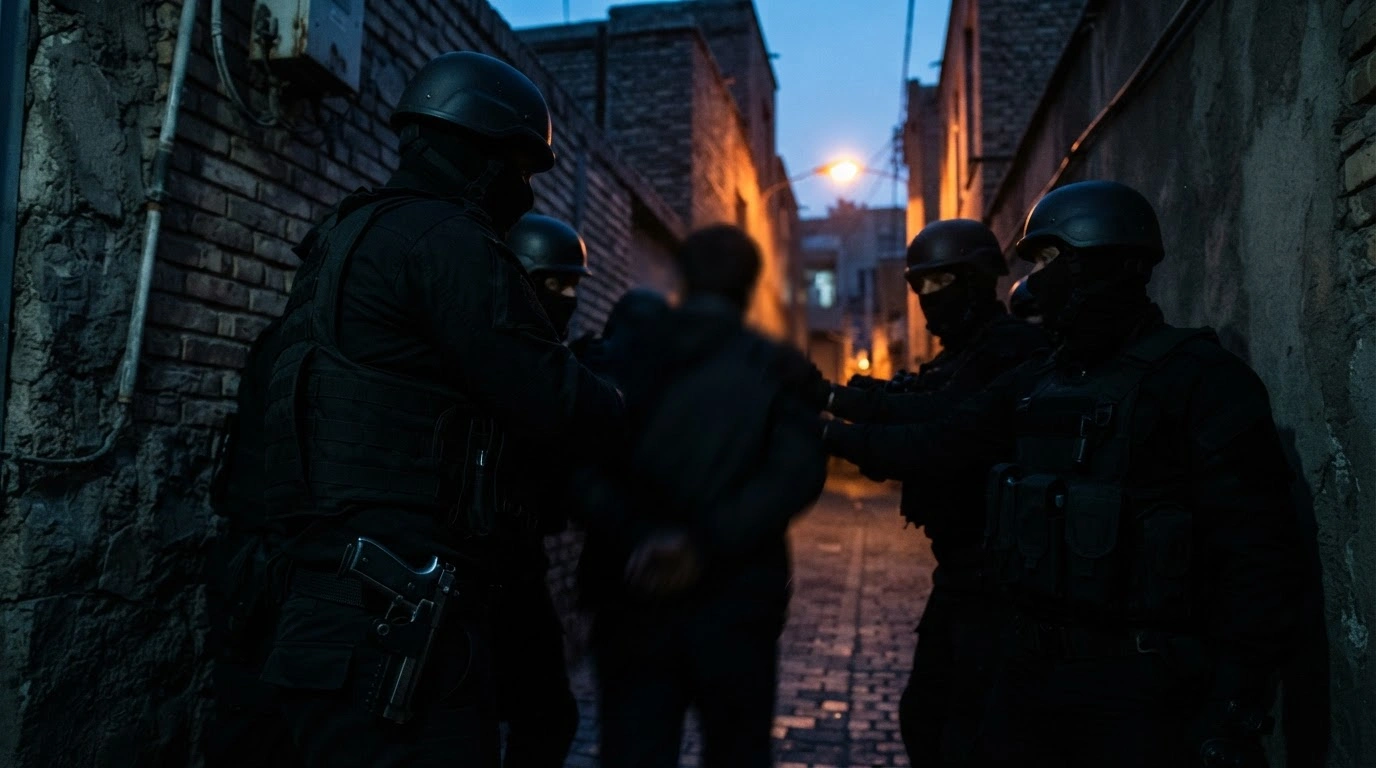 Iranian security forces apprehend an armed suspect in a tactical operation following a plot against a former government official.