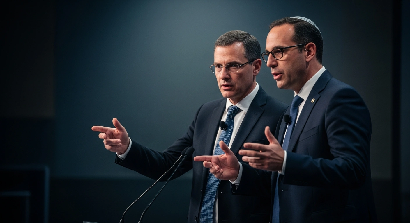 Israeli ministers May Golan and Amichai Chikli speak at a political conference to advocate for the re-establishment of settlements in the Gaza Strip.