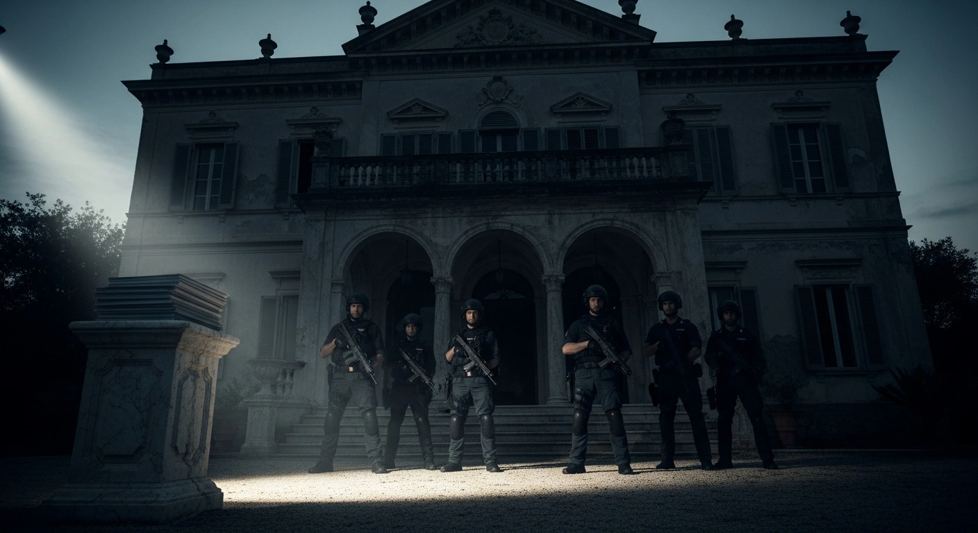 Italian law enforcement officers conduct a major asset seizure operation at a Sicilian estate linked to the late Mafia boss Matteo Messina Denaro.