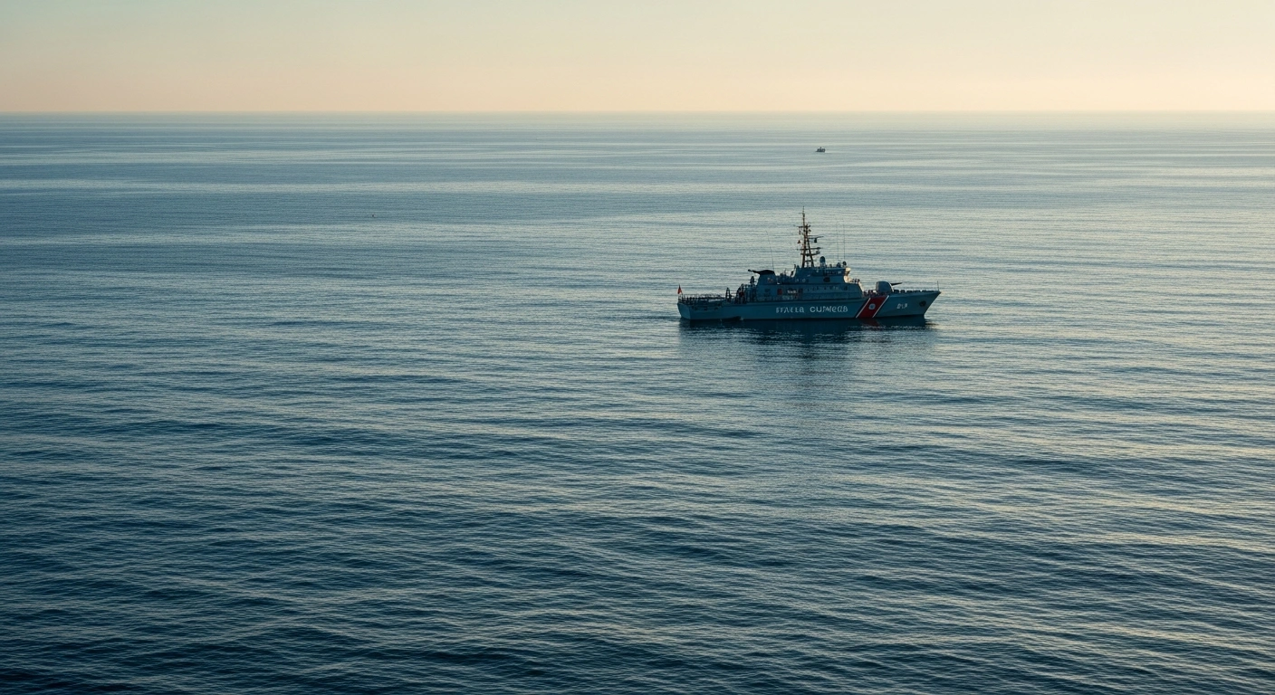 An Italian coast guard ship patrols the Mediterranean Sea as part of new government efforts to manage migration trends and increase repatriations.