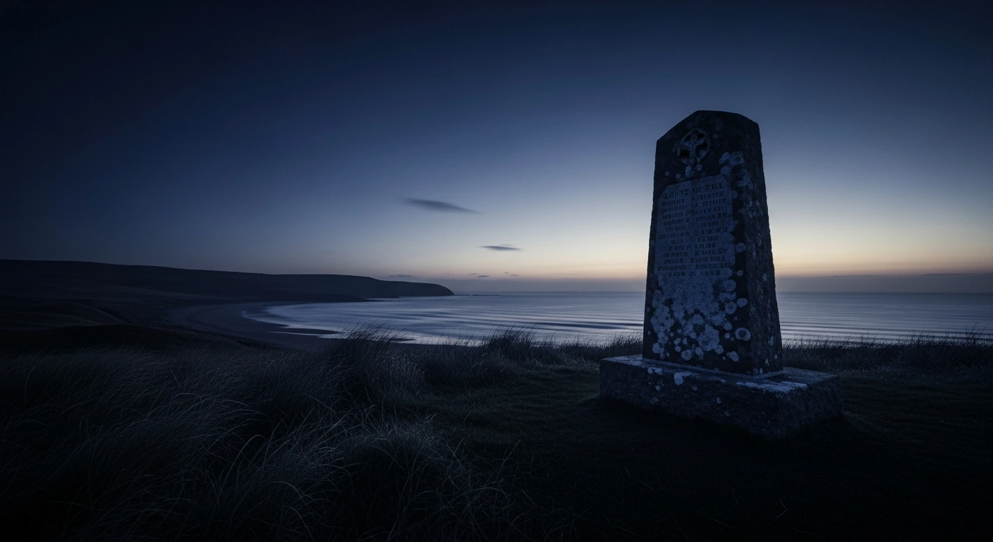 A memorial monument stands on a hill overlooking the Japanese coastline to commemorate the 15th anniversary of the 2011 earthquake and tsunami.