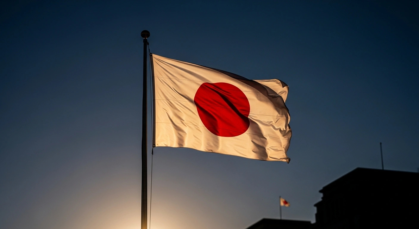 The Japanese national flag waves prominently in the wind as the Liberal Democratic Party moves to criminalize public desecration of the symbol.