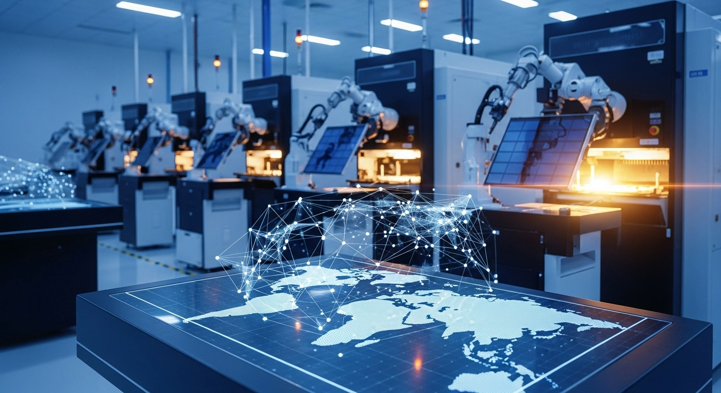 A modern semiconductor manufacturing facility in Malaysia represents the growing economic partnership and digital investment between Japan and Malaysia.