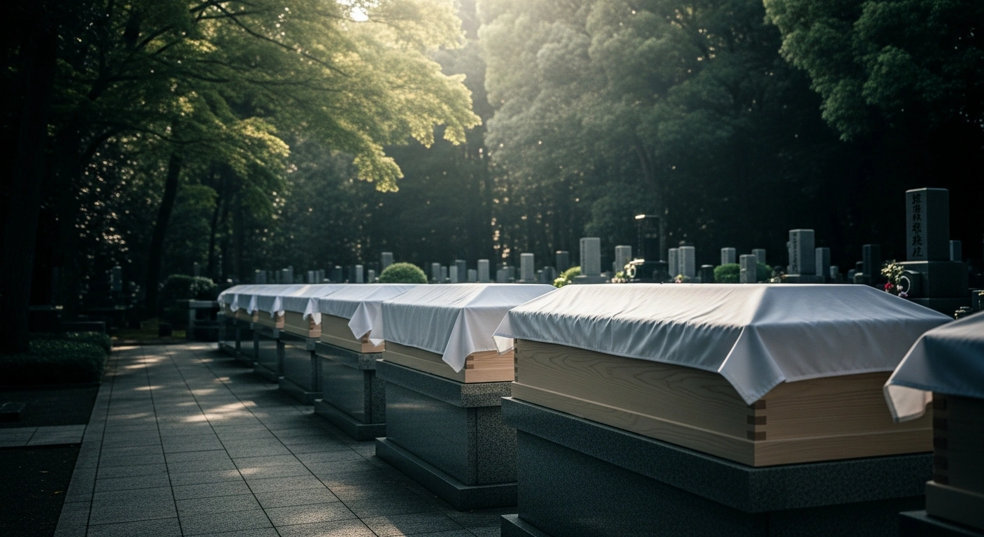 Japanese officials hold a solemn ceremony at Chidorigafuchi National Cemetery to reinter the remains of soldiers and civilians recovered from World War II battlefields.