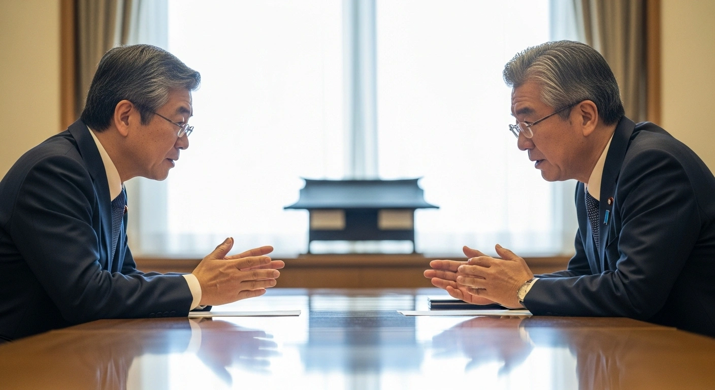 Japanese Foreign Minister Takeshi Iwaya and Swedish Foreign Minister Maria Malmer Stenergard are shown in a formal meeting in Japan, discussing bilateral relations, security, economic ties, and international challenges.