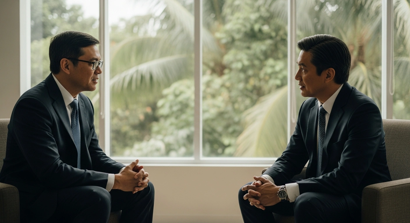 Japanese Foreign Minister Toshimitsu Motegi and UNRWA Commissioner-General Christian Saunders meet in Manila to discuss humanitarian aid for Palestinian refugees.