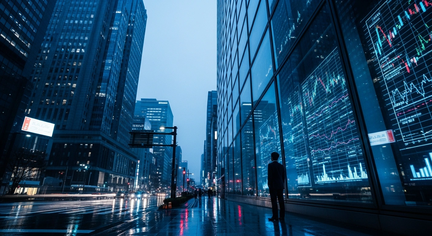 Japanese Finance Minister Satsuki Katayama stands in a Tokyo financial district as the government considers intervention due to the yen's depreciation against the U.S. dollar.