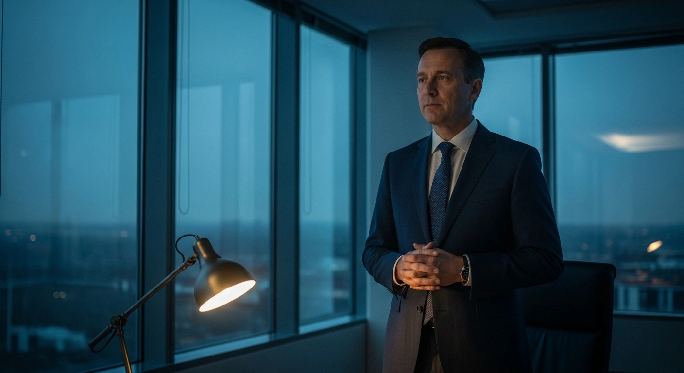 German politician Johann Wadephul stands in a modern office while advocating for diplomatic negotiations regarding the situation in Iran.