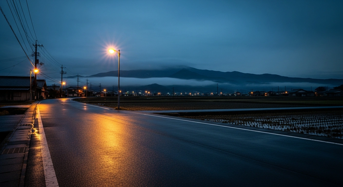 A quiet rural village in Kagoshima, Japan, remains peaceful and undamaged following a magnitude 5.6 earthquake.